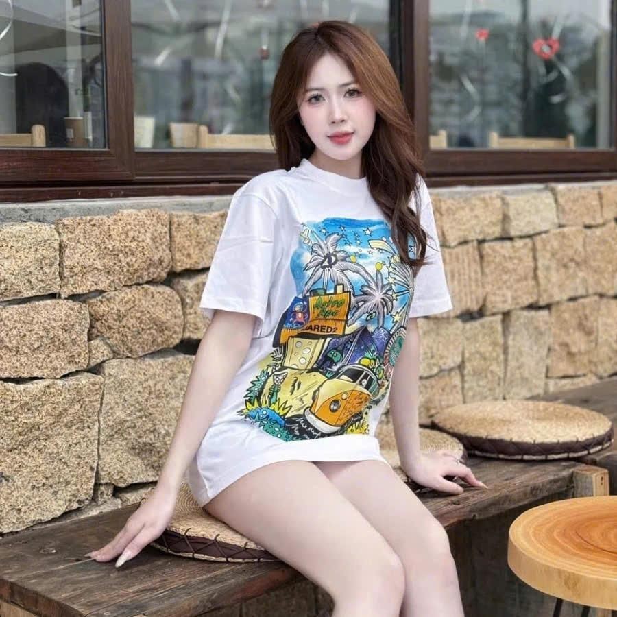Áo Thun DSQ In Hình Hoạ Tiết Siêu Đẹp Cho Nam Nữ Cổ Tròn Thoáng Mát