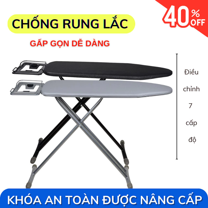 Bàn Ủi Dạng Đứng C&M BABY Gấp Gọn, Khung Thép Chắc Chắn, Tùy Chỉnh Kích Thước 110x30cm