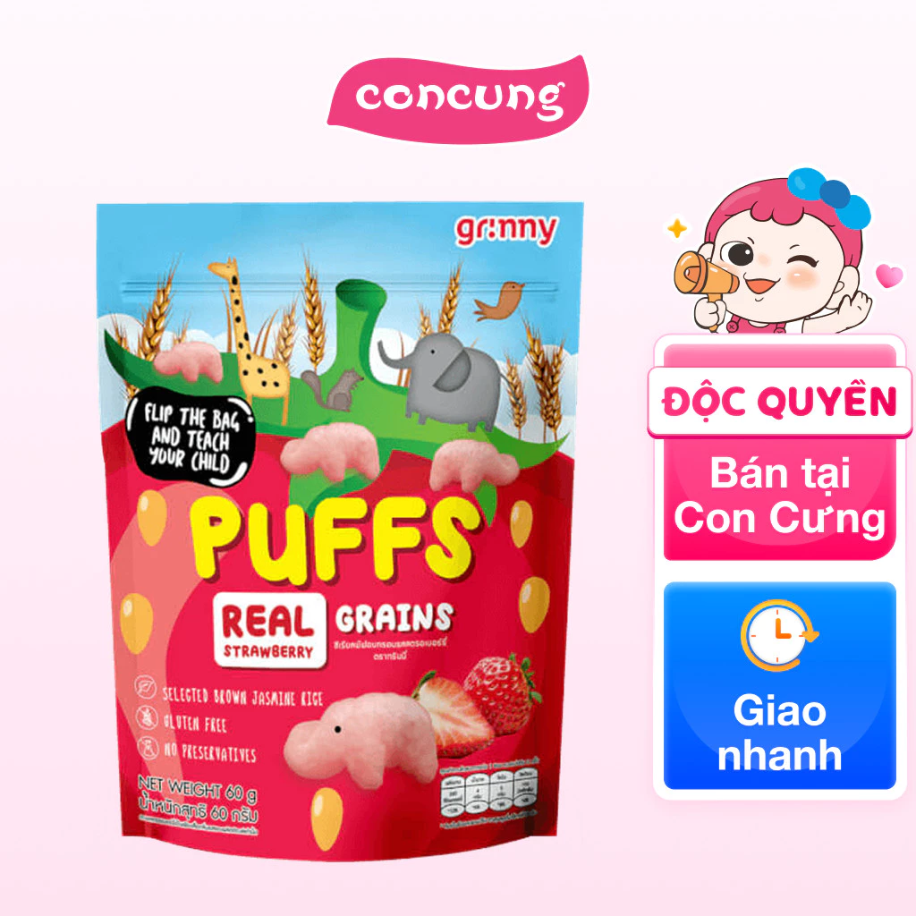 Bánh ăn dặm Grinny vị dâu