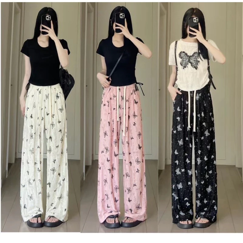 Quần Suông Hoạ Tiết Chất Đũi Xước - Quần Suông Nữ Hoạ Tiết Chất Đũi Xước
