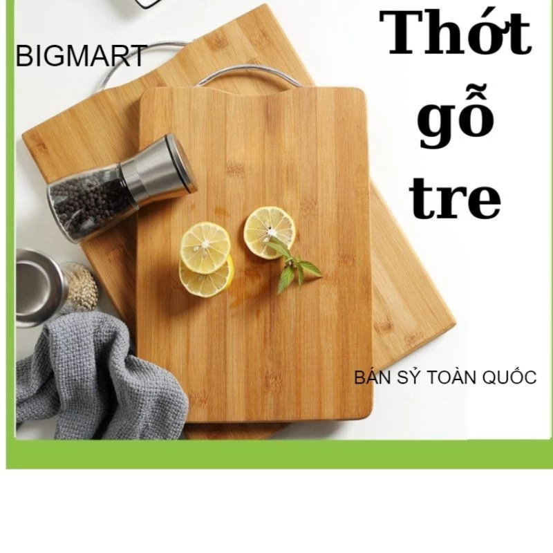 Thớt Gỗ Tre Nhà Bếp Có Móc Treo Siêu Bền Đẹp Thớt Gỗ Kháng Khuẩn Chống Nấm Mốc Thớt Tre Kháng Khuẩn