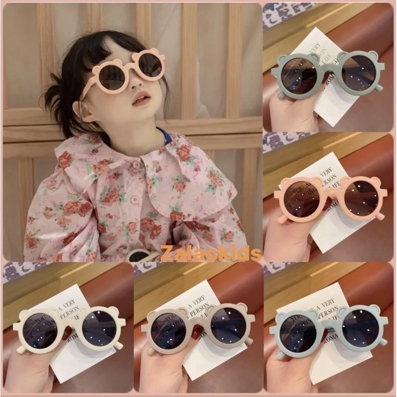 【Hwang】 Kính gọng gấu trẻ em, mắt kính cho bé nhiều màu thời trang từ 1 đến 6 tuổi