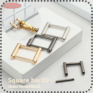 Bebetterm 1Pc Rectangle Rings Buckle Metal DIY Belt Handle Detachable Clasp Leather Craft Bag Loop Accessories