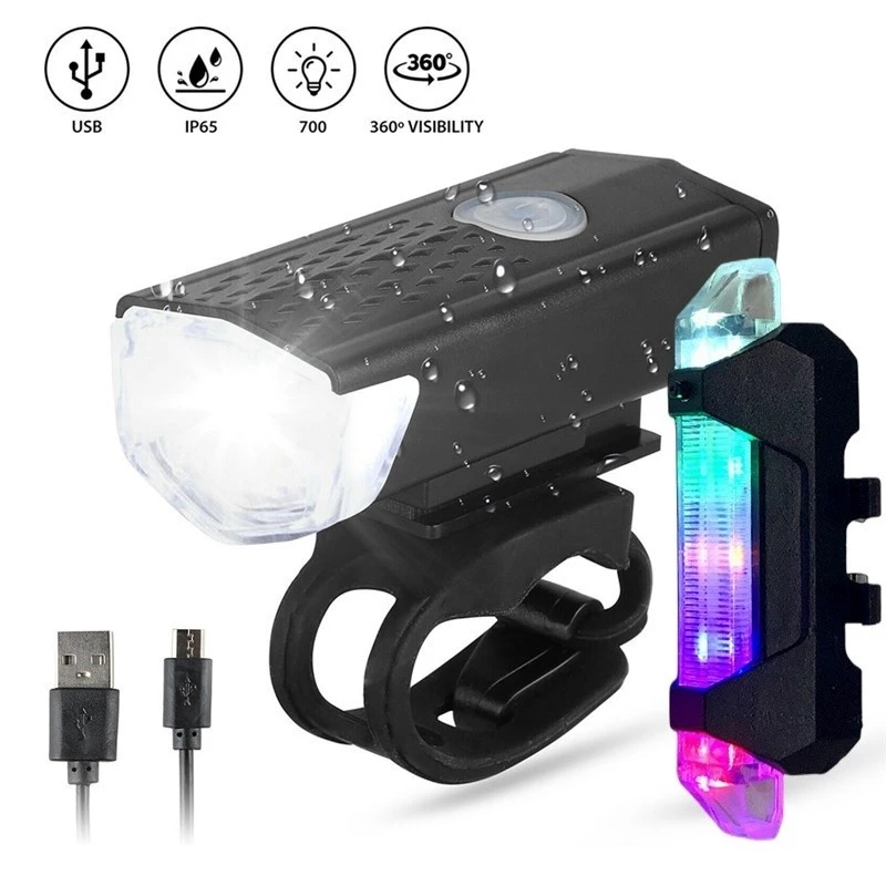 2-3 ngày nữa Đèn pin xe đạp siêu sáng chống nước bán chạy,Đèn LED tín hiệu gắn đầu và đuôi xe đạp