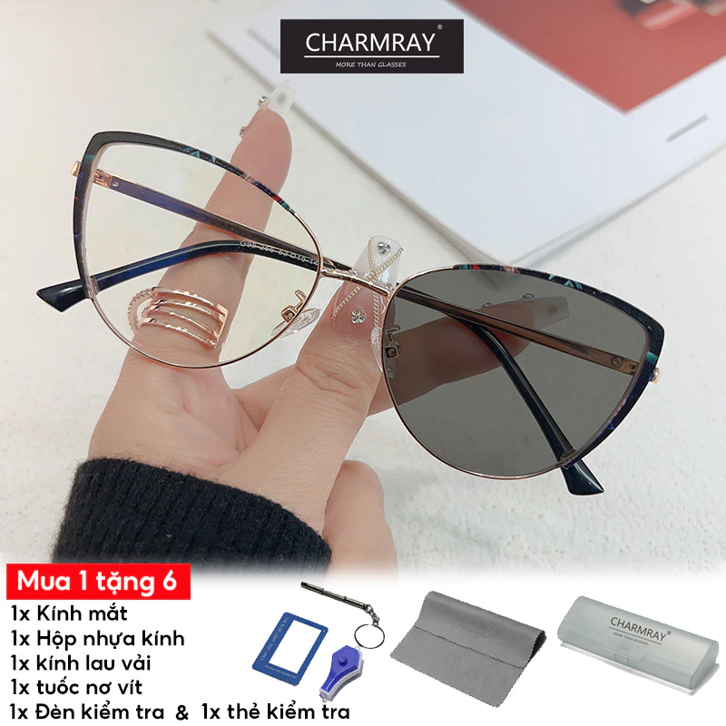 Charmray Kính chống ánh sáng xanh mắt mèo thời trang dành cho nữ