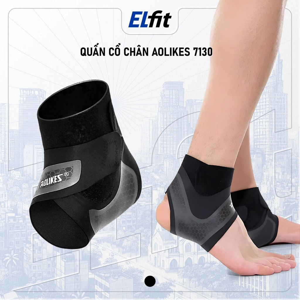 Băng Quấn Cổ Chân Bảo Vệ Mắt Cá Tập Gym Thể Thao Aolikes 7130 Chất Liệu Vải, Cao Su An Toàn - AL7130