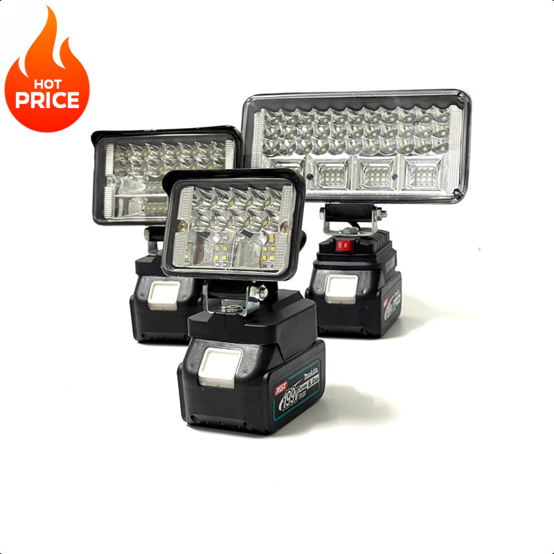 ✨✨✨Đèn pha led dùng pin công suất lớn,đèn tích điện Đèn pin led chiếu xa dùng chân pin Makita