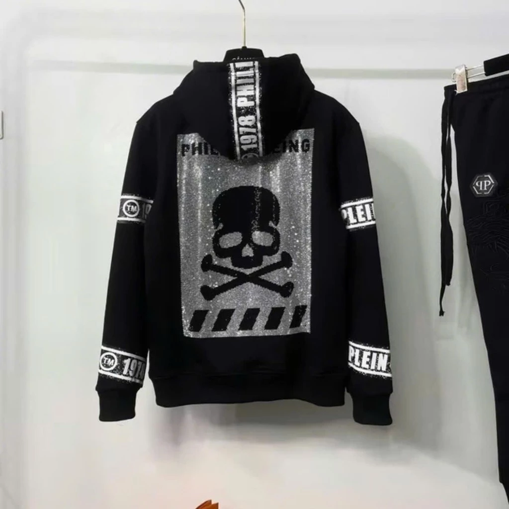 Áo Hoodie Khoá Phii Liip Kim Tuyến, Hoạ Tiết In Quanh Áo