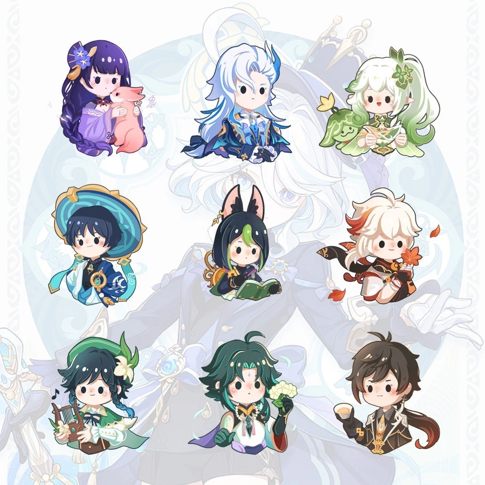 Acrylic Thổ Cẩm Genshin Tác Động Trò Chơi Hoạt Hình Anime Series Sáng Tạo Đáng Yêu Túi Trang Trí Pin