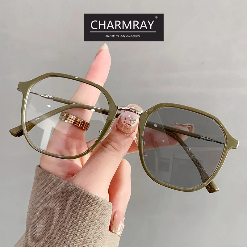 Charmray Kính chống bức xạ đổi màu cho nam nữ, dùng máy tính, thời trang