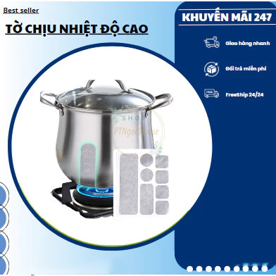 [HÀNG CÓ SẴN] Miếng Chịu Nhiệt Vá Nồi, Chậu Nhôm, Bồn INOX - Dán Sửa Chữa Lỗ Chống Thấm Nước