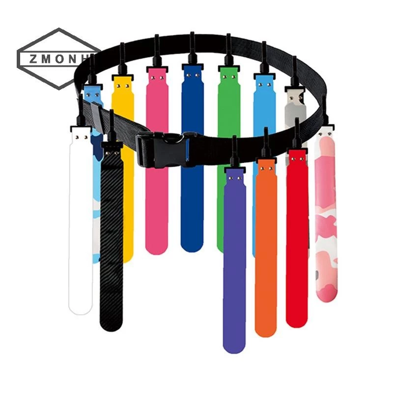 ZMONH Cờ Thể Thao Bóng Đá Webbing Eo Cờ Màu Sắc Tươi Sáng Có Thể Điều Chỉnh Thi Đấu Huấn Luyện PVC Mỹ Eo Cờ Cho Thể Thao * Mới