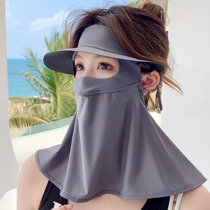 Mũ kèm khẩu trang 2 trong 1 chống nắng UV UPF50 bảo vệ mặt cổ mẫu mới tiện lợi đi nắng