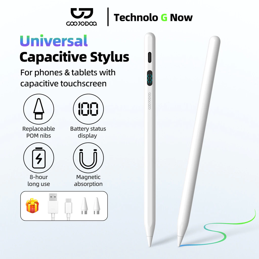 Bút cảm ứng đa năng Goojodoq có màn hình LED hút từ tính cho Xiaomi, Huawe,IPADViên thuốc 2018-2025