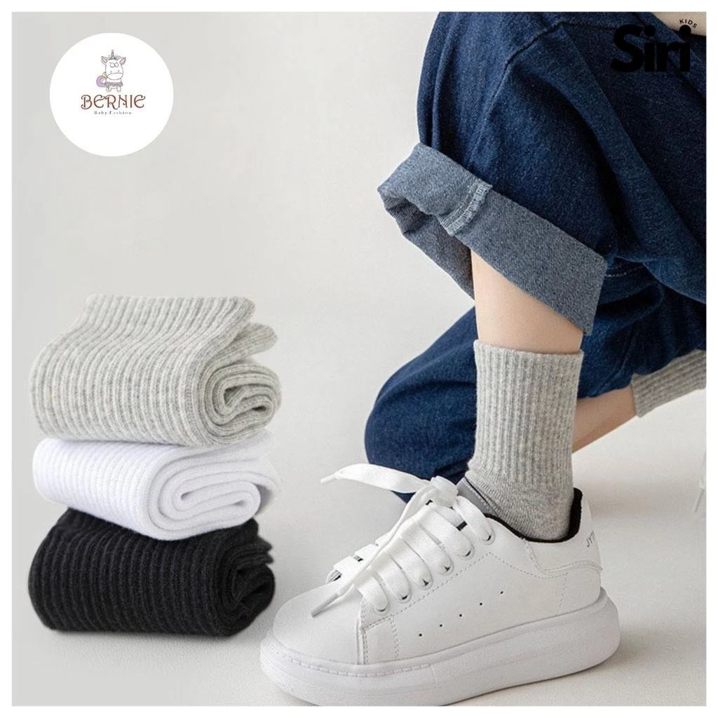 Tất trơn unisex BERNIE basic cho bé yêu 3 màu siêu xinh cho các bé tha hồ lựa chọn
