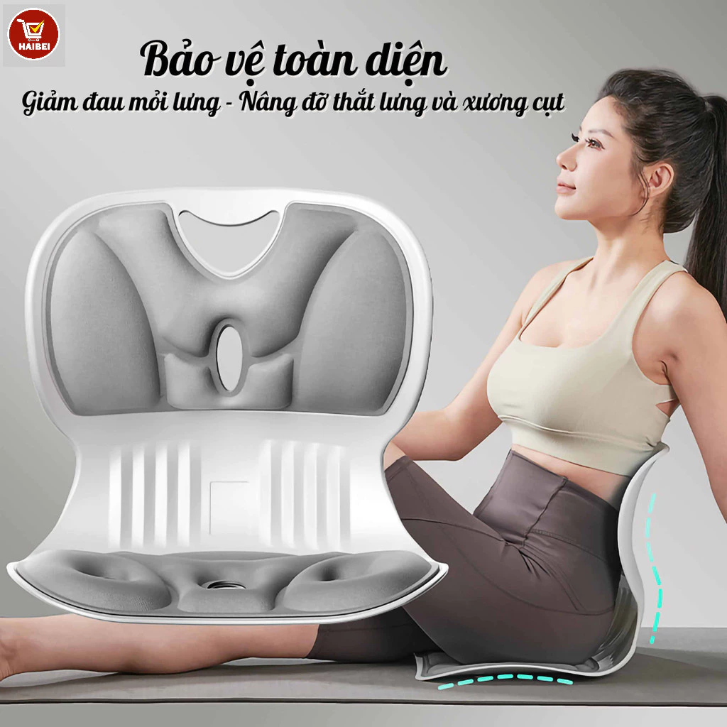 Đệm ghế công thái học mềm mại và thoải mái, ngăn ngừa gù lưng, vẹo cột sống và giảm đau lưng