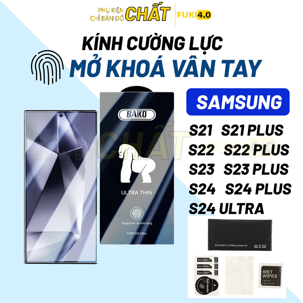 Cường lực hỗ trợ mở khóa vân tay Samsung S26 ultra S22 S22+ S23 S23+ S24 S24+ S24ultra S25 s25 plus s25 ultra