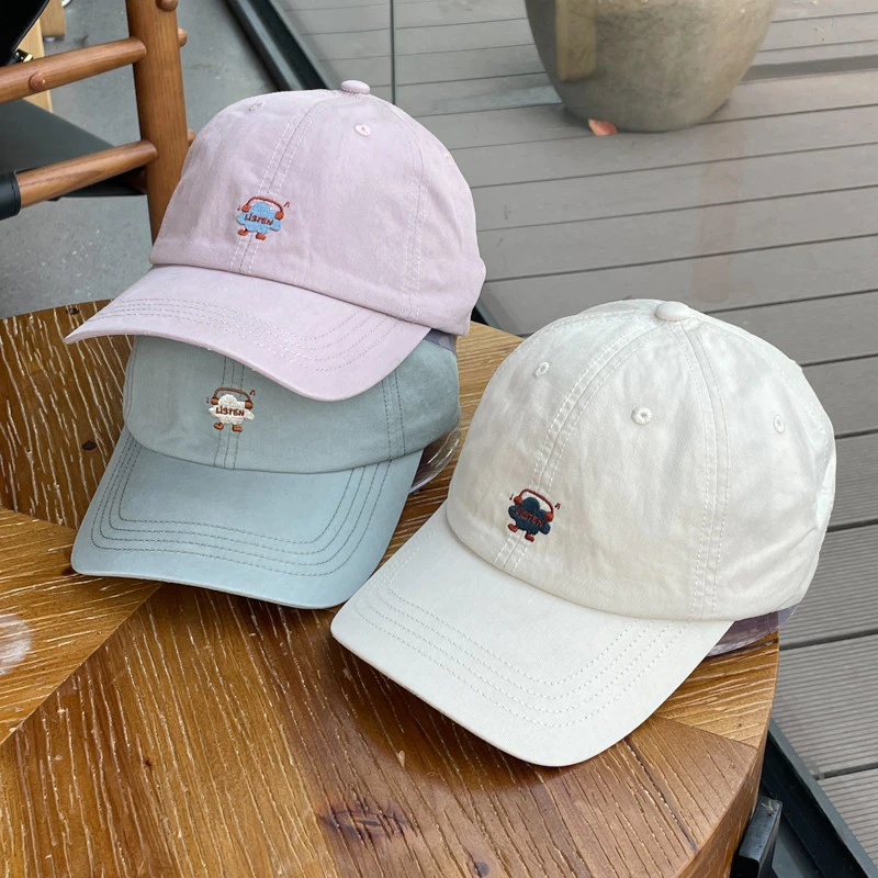Phong Cách Mỹ Cặp Đôi Phong Cách Đám Mây Dễ Thương Đầu Lớn Mũ Bóng Chày Cao Cấp Nữ Cotton Nguyên Chất Thoáng Khí Chống Nắng Tím Hồng Đạt Đỉnh Mũ Nữ