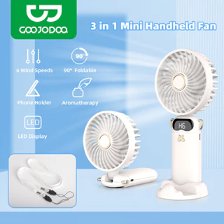 Quạt mini GOOJODOQ quạt cầm tay đa chức năng ba trong một có đế có thể tháo rời