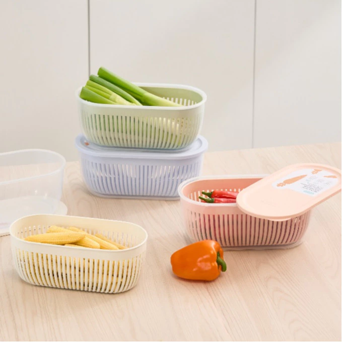HỘP TRỮ RAU CỦ OVAL HOKKAIDO, Hộp trữ, Hộp Đựng Rau Củ Có Nắp Để Tủ Lạnh Bảo Quản tiện lợi an toàn