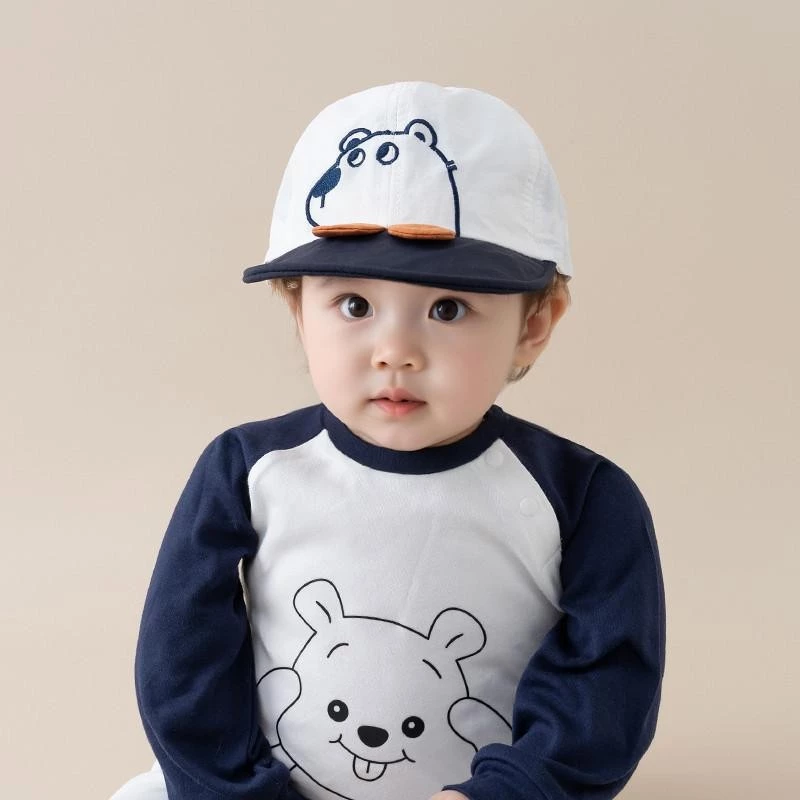 Mũ Bóng Chày Gấu Dễ Thương Cho Bé – Chống Nắng, Mỏng Mát, Thoáng Khí Dành Cho Bé Trai & Bé Gái (0-3 Tuổi)