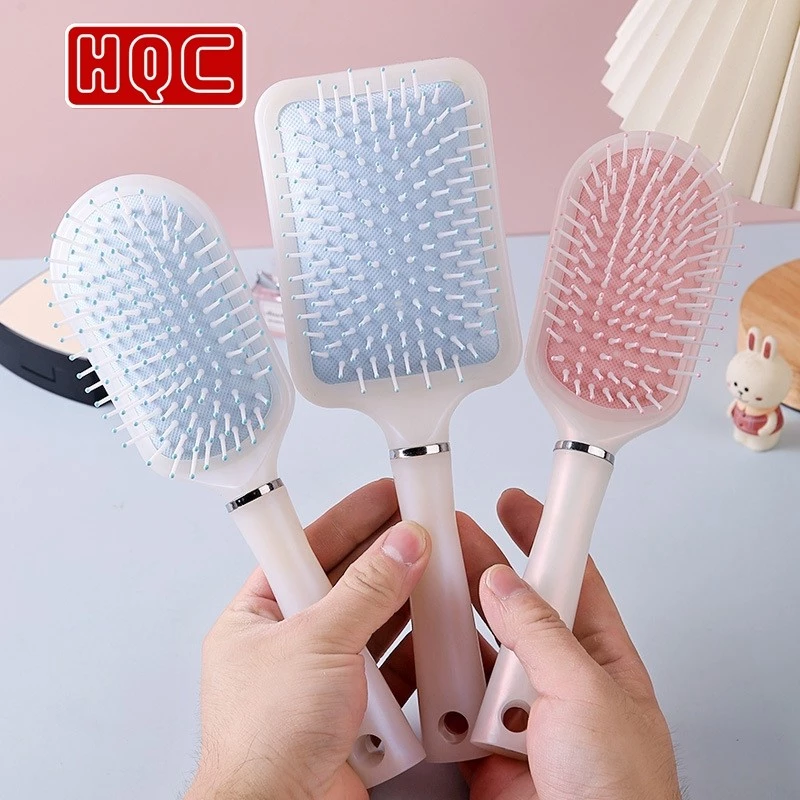Lược massage đệm khí hình bầu dục phong cách dễ thương, chống tĩnh điện, dùng cho gia đình, giúp mượt tóc và massage đầu