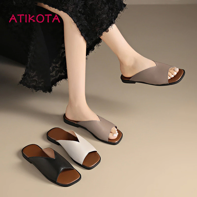 Atikota Nữ Xăng đan Nữ All-amtch Dép Chống Trơn Trượt Chống Mài Mòn Dép Đi Biển Thoải Mái