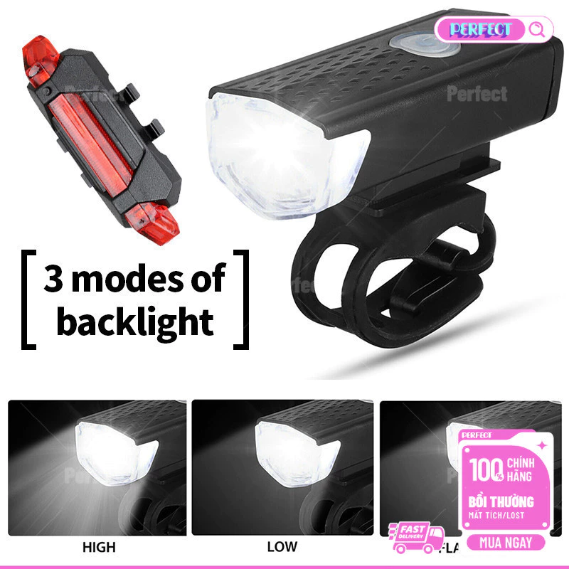 Đèn pin xe đạp siêu sáng chống nước bán chạy,Đèn LED tín hiệu gắn đầu và đuôi xe đạp