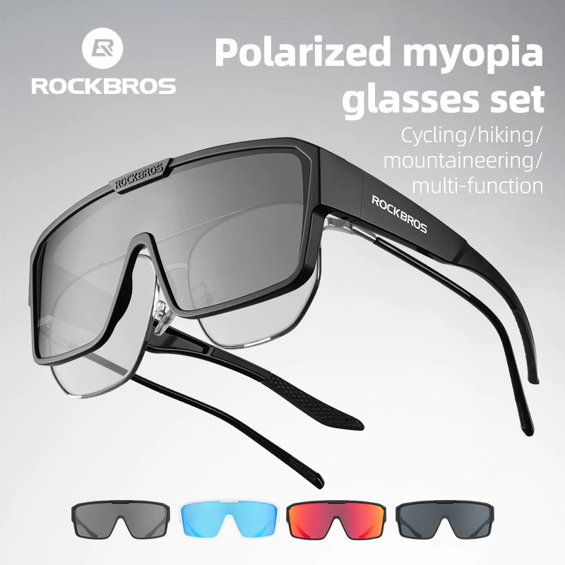 【Giao hàng 3 ngày】Rockbros Kính Mát Phân Cực Cho Cận Thị Kính Unisex Chống Tia UV 400 Nhẹ Đa Năng Bảo Vệ Kính Mát Ngoài Trời Đi Bộ Đường Dài Thiết Bị Câu Cá