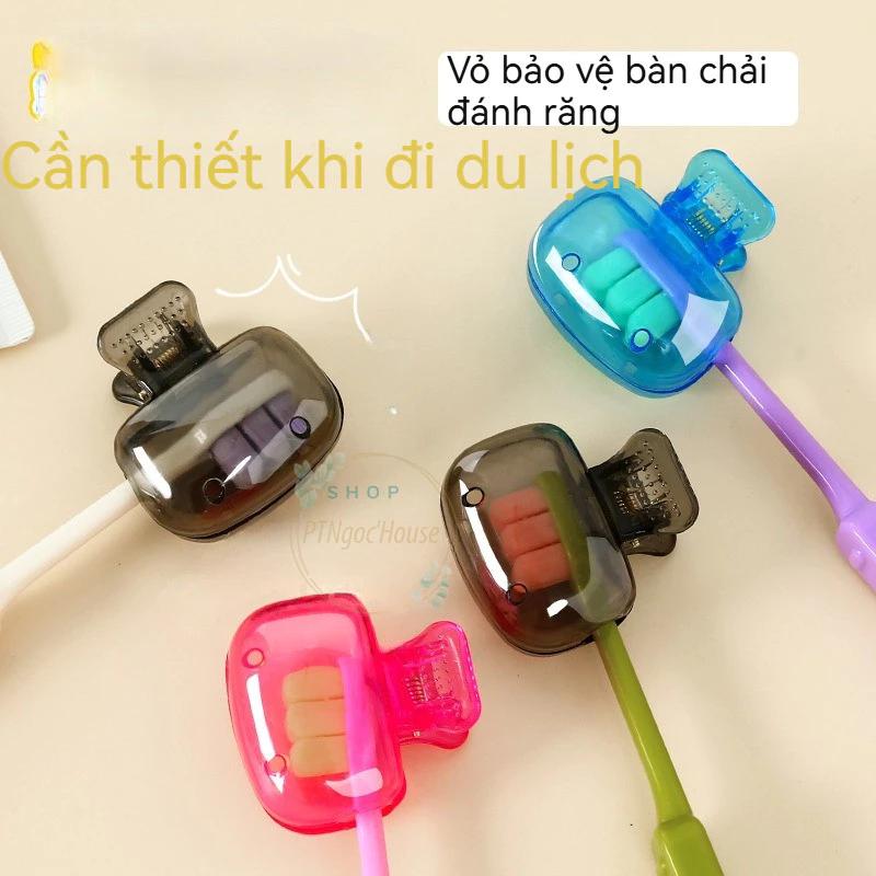 Nắp Nhựa Đựng Đầu Bàn Chải Đánh Răng, Kẹp Bảo Vệ Đầu Bàn Chải Đánh Du Lịch Tiện Lợi - HÀNG CÓ SẴN