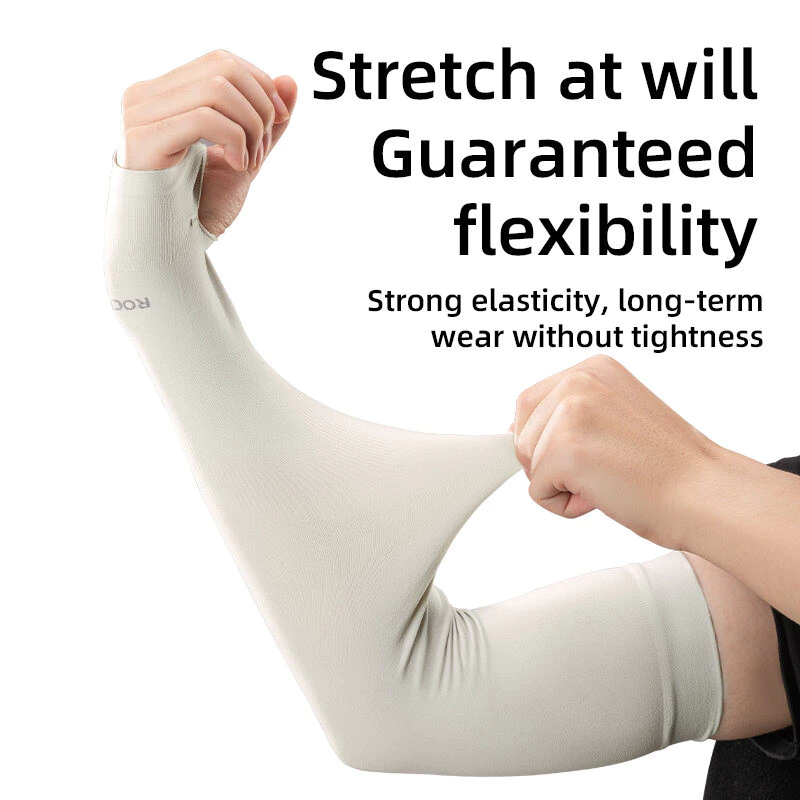 Rockbros Đi Xe Đạp Tay Áo Ice Silk Chống Tia UV Thoáng Khí Co Giãn Chặt Tay Mát Unisex Thể Thao Ngoài Trời Đi Xe Thiết Bị Một Cặp