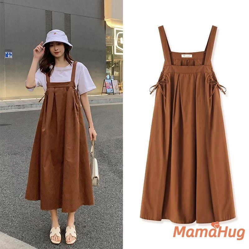 Mùa Hè 2026 Đầm Bà Bầu Buntis Dây Đeo Suspender Đầm Chống Nắng Nhiệt Đới Rời Phù Hợp Với Mang Thai Giai Đoạn Cuối Thoáng Khí Cotton Thời Trang Đường Phố Philippines​ Váy cỡ lớn