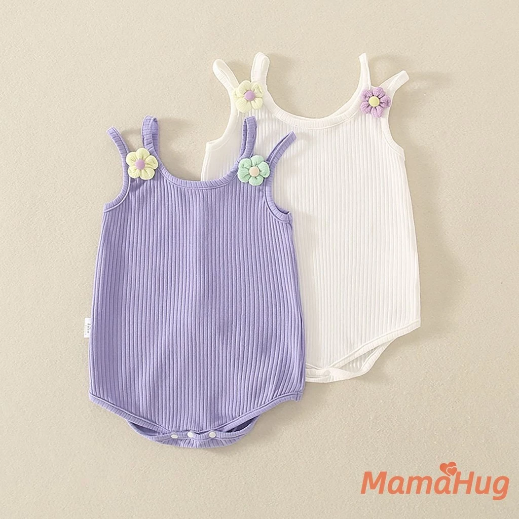 Mùa Hè 2026 Quần Áo Bé Gái Không Tay Áo Liền Quần In Hoa Có Thể Điều Chỉnh Snap Breezy Phong Cách Hàn Quốc Bé Trai Nhẹ Nhiệt Đới Sơ Sinh Onesie Bảo Vệ Siêu Mỏng​