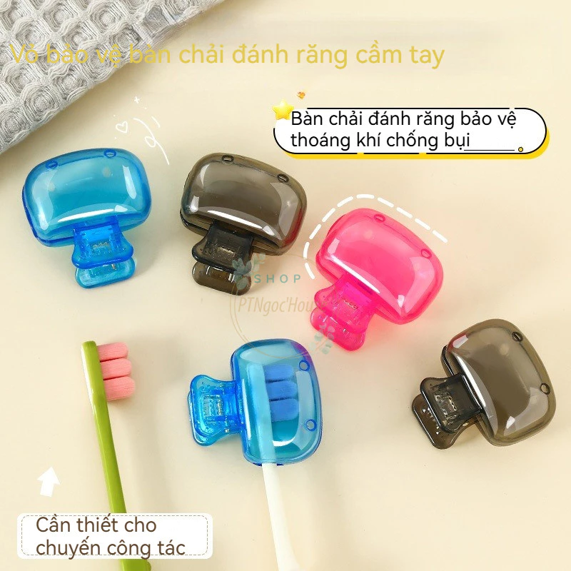 Nắp Nhựa Đựng Đầu Bàn Chải Đánh Răng, Kẹp Bảo Vệ Đầu Bàn Chải Đánh Du Lịch Tiện Lợi