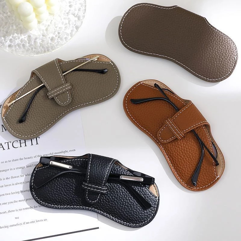Bìa Mềm Tinh Tế Chống Áp Lực Túi Mềm Da Di Động Kính Xe Ô Tô Nam Nữ Di Động Túi Kính Hộp Bảo Quản Mắt
