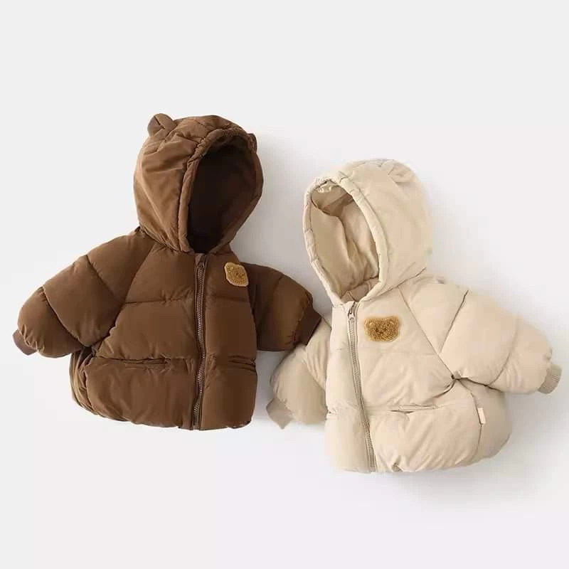 Áo khoác phao Gấu Xù dễ thương cho bé size 9-17kg . Quần áo trẻ em Hottrend . Áo phao ấm cho bé trai bé gái