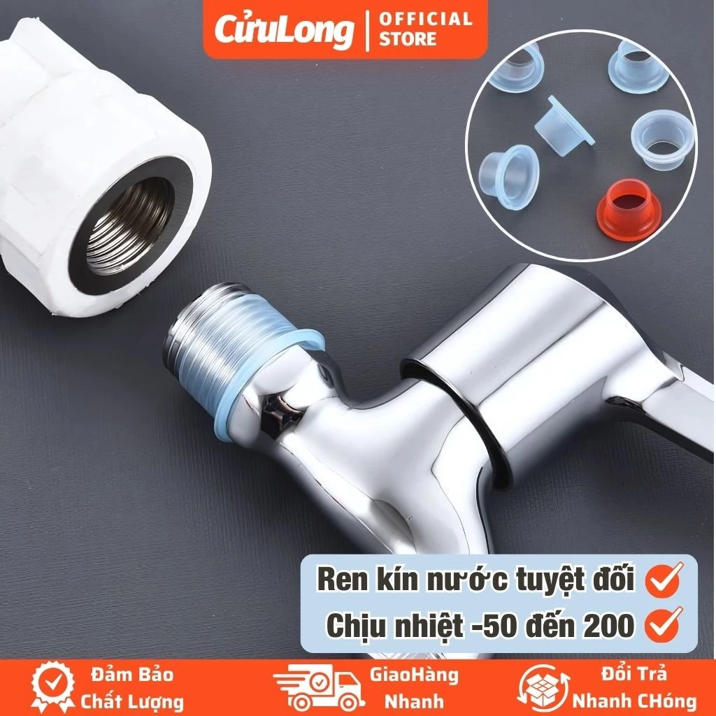 Gioăng cao su ống nước chịu nhiệt – Ron silicon kín nước siêu bền – Thay thế băng keo non quấn ống
