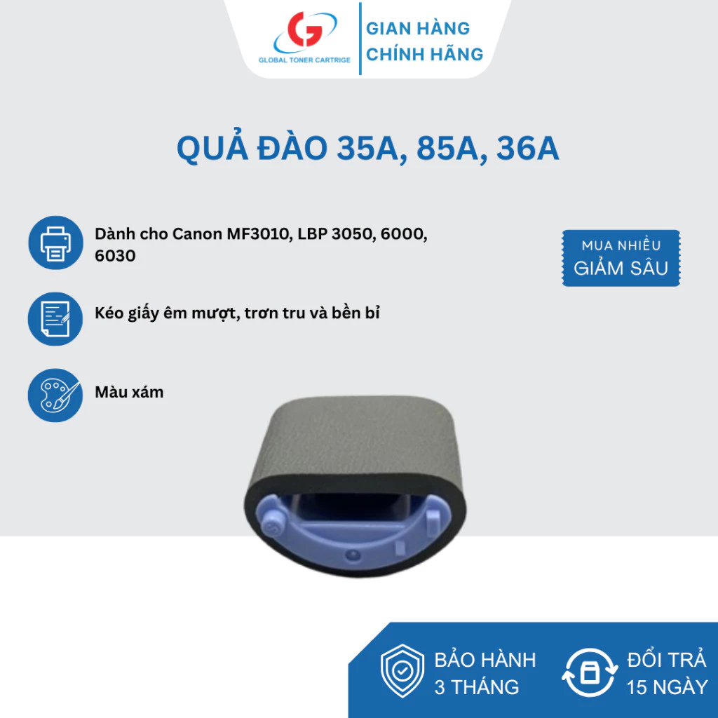 COMBO 2 Quả đào kéo giấy 35A Canon 3050-6000-6030- Hp 1005-1006..