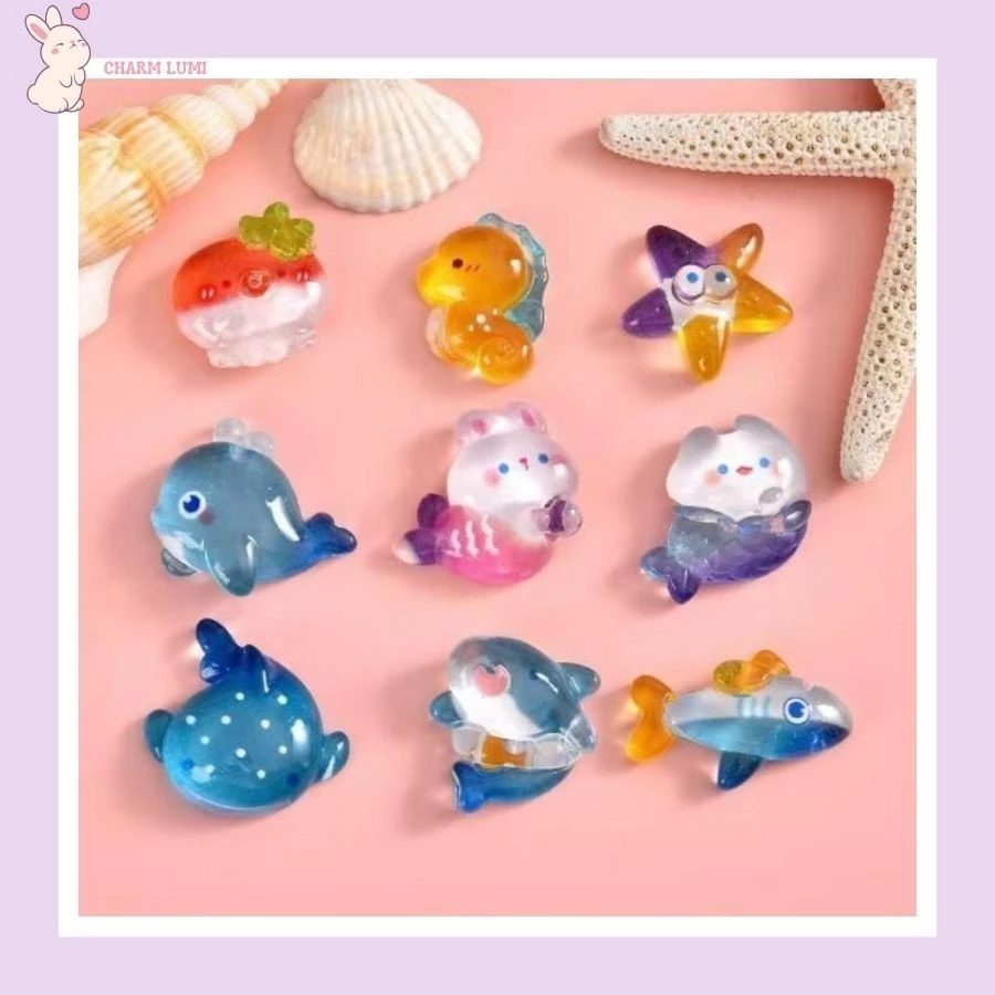 Charm Sinh Vật Biển nhiều hình dễ thương – phụ kiện trang trí sáng tạo-Charm Lumi