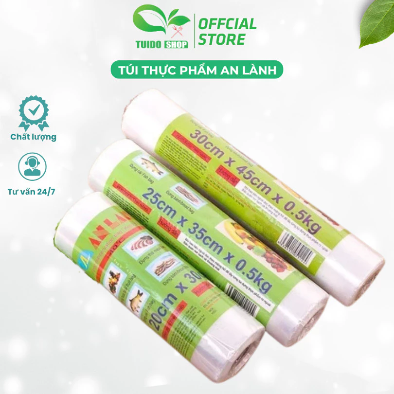 Túi Đựng Thực Phẩm Sinh Học An Lành Cuộn Túi Bóng Nhiều Kích Cỡ - TUIDO SHOP