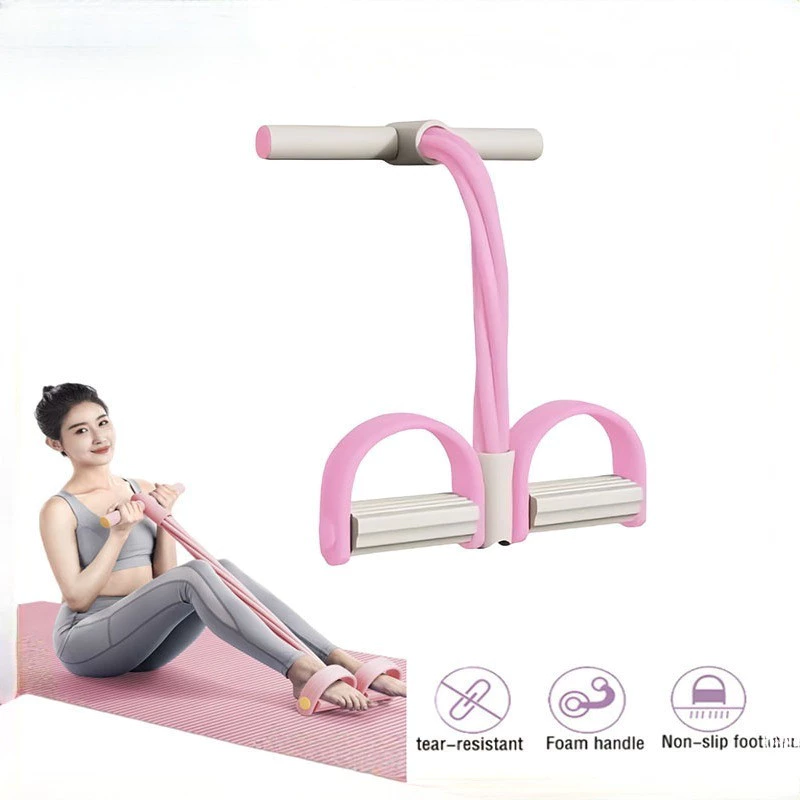 🔥🔥Bụng tập thể dục căng dây,Dây đàn hồi cao su 4 ống,Dây đào tạo phòng tập thể dục