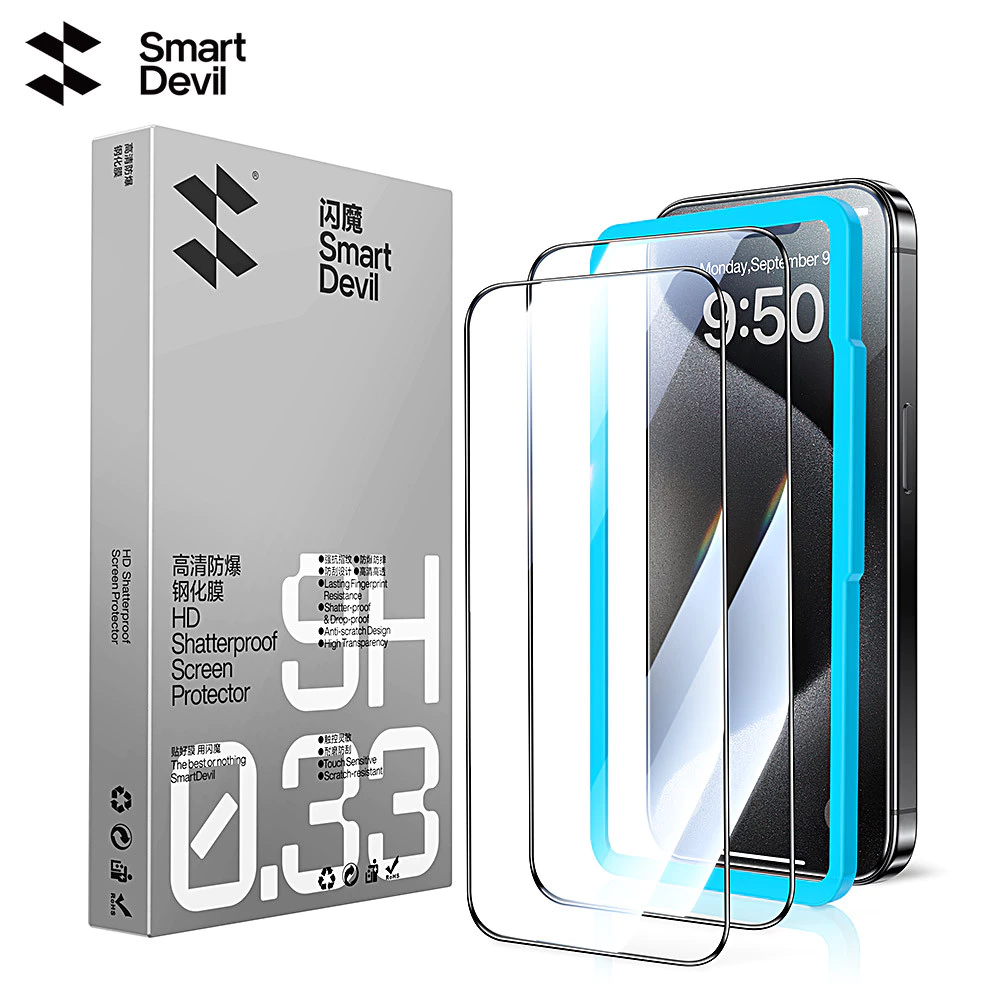SmartDevil Kính Cường Lực 9d Cho iphone 15 / 15 plus / 15pro max