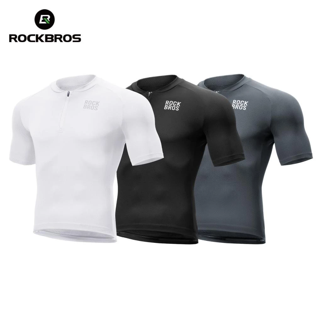 【Giao hàng 3 ngày】Áo Đi Xe Đạp Tay Ngắn Nam ROCKBROS Bộ Quần Áo 3D Thoáng Khí Mềm Mại Siêu Nhẹ Phản Quang Co Giãn 4 Màu Cho Đường Bộ MTB Leo Núi