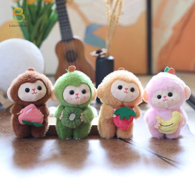 [kittenBaby-t] Hoạt Hình Dễ Thương Khỉ Trái Cây Sang Trọng Móc Khóa Thú Nhồi Bông Búp Bê Móc Khóa Ba Lô Đáng Yêu Mặt Dây Chuyền Móc Khóa Ô Tô Trang Trí Quà Tặng [Mới]