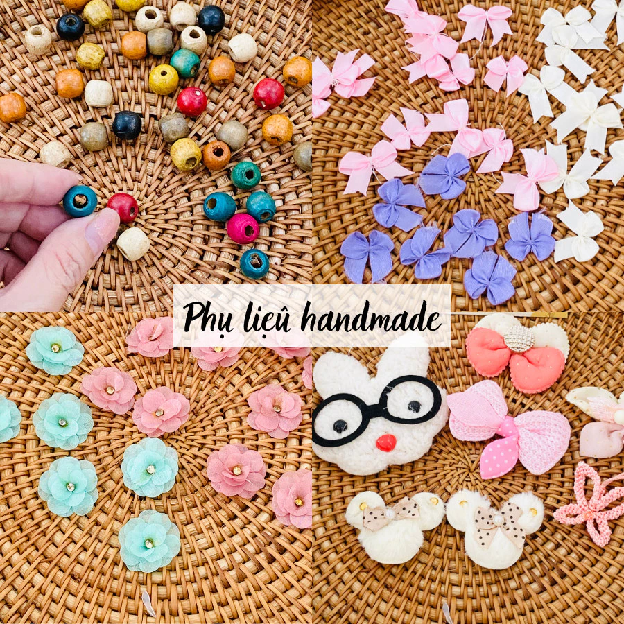 Phụ liệu handmade, Nguyên liệu làm vòng tay hạt nhựa xâu chuỗi Nhiều Màu Sắc Để Làm Trang Sức DIY - màu ngẫu nhiên