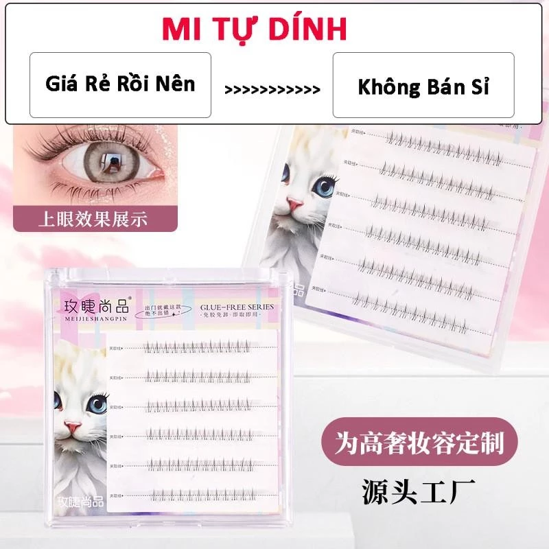 (Mi 22 Mi Dưới)Mi Giả Sẵn Keo Tự Dính Tự Nhiên Cao Cấp Tái Sử Dụng Nhiều Lần