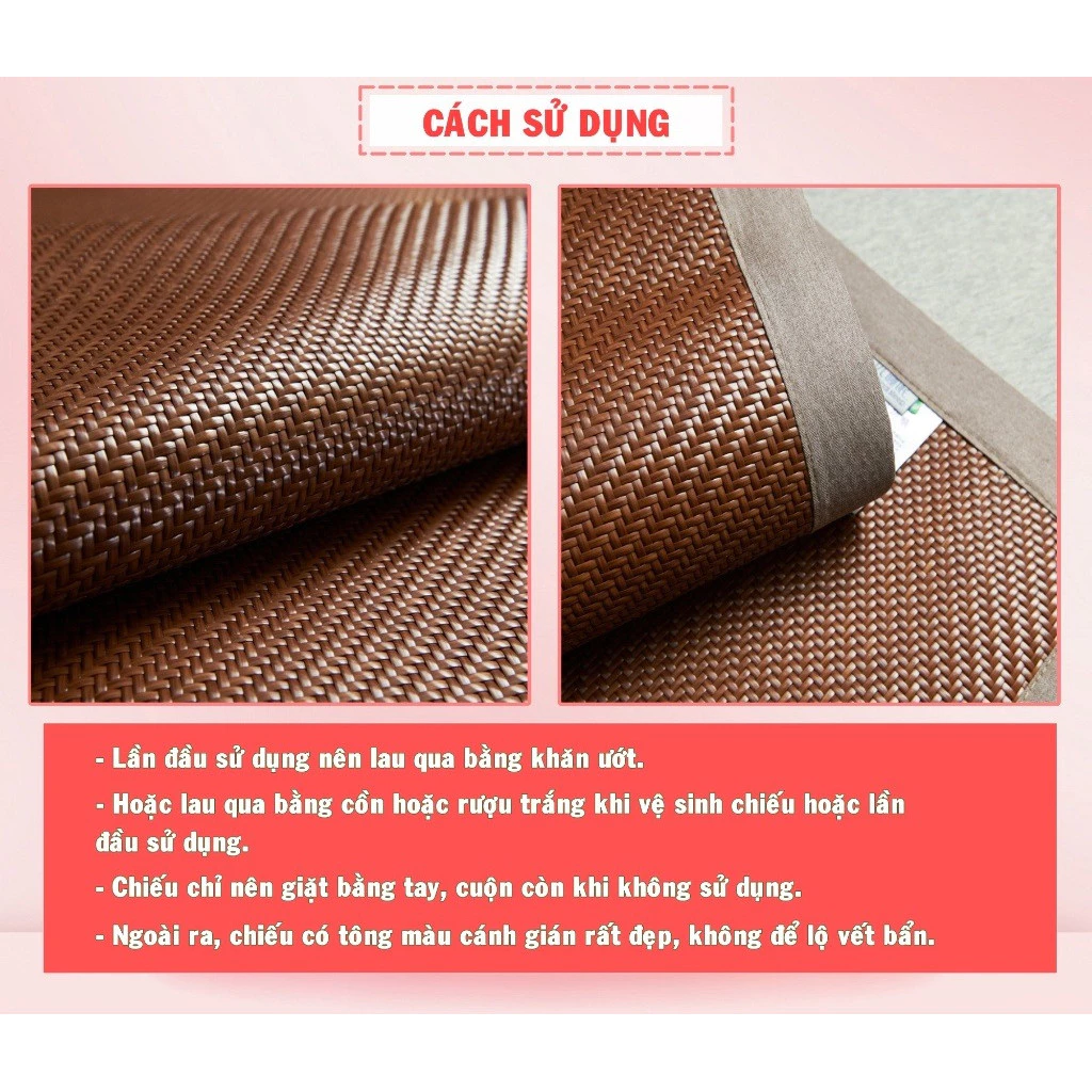 Chiếu Mây Thái BETLEP Siêu Mát Sợi Mây Cao Cấp Thoáng Mát Dễ Vệ Sinh