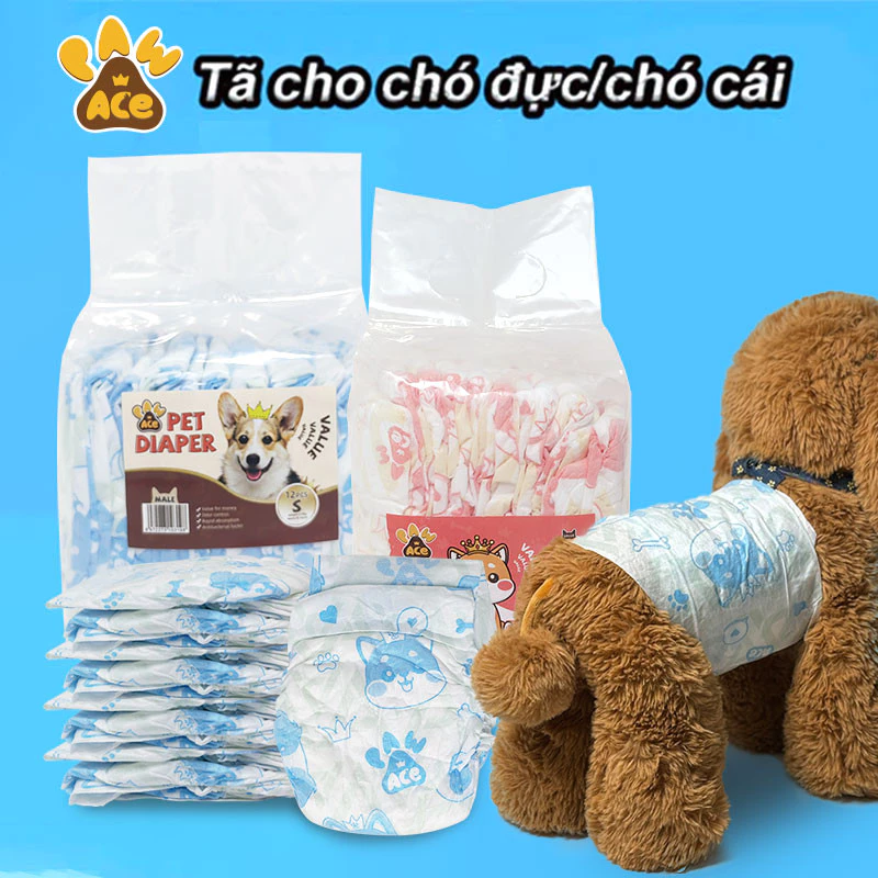 PAW ACE chó cái chó đực thú cưng tã mèo và chó XXS-XLMềm mại và thoáng khí