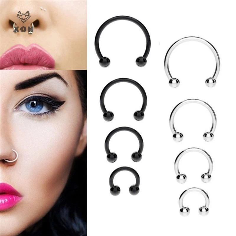 [XON] Bộ 1/10 Khuyên Xỏ Mũi Và Mũi Bằng Thép Không Gỉ Cá Tính