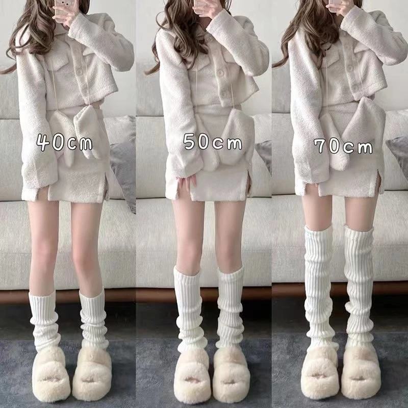 Tất nhún ống chân, Vớ ống len tăm phong cách Jennie cực xinh